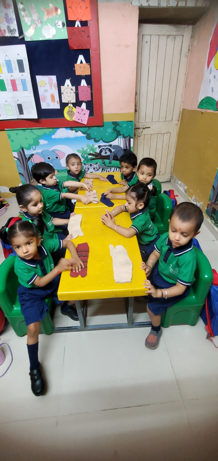 Playgroup activities at Enfance Nursery School Ahmedabad